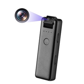 HopeGem Mini Portable Pocket Camera – 180° Flip Cam Night Vision FHD 1080P Bodycam - Lossless Record Audio - Magnetic/Clip-on Type Law Enforcement Recorders - Type-C Fast Charge