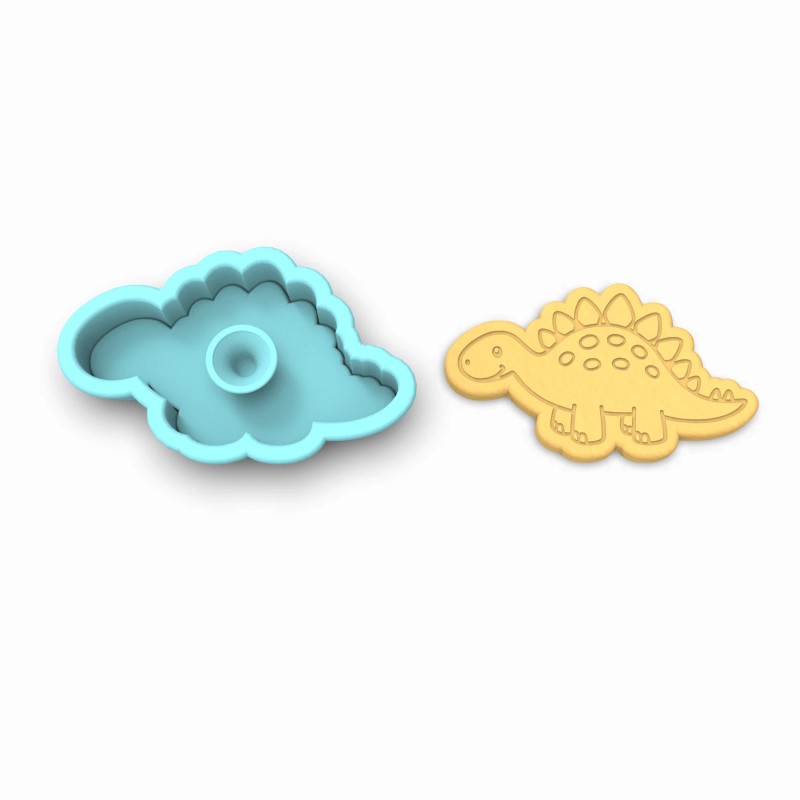 Cookie Cutter Lady Stegosaurus Cute Cookie Cutter & Stamp |