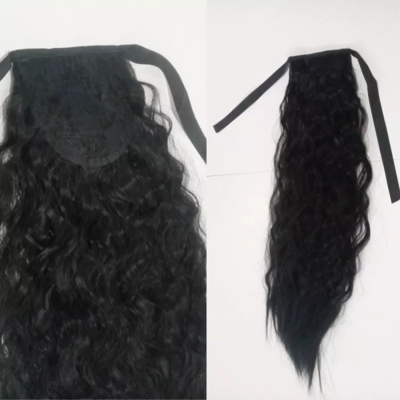 TASSYME ACCESORIOS Coleta Pony Postiza Rizada Negra Ed. Mujer Moderna