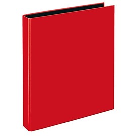 VELOFLEX Velocolor 1143321 Ring Binder, DIN A4, 255 x 318 x 45 mm, 4-Ring Mechanism, Cardboard, Light Red, Pack of 1