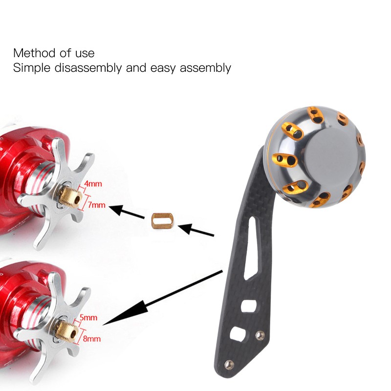 Carbon Fishing Reel Handle Knob Rocker Arm Fishing Accessory Parts