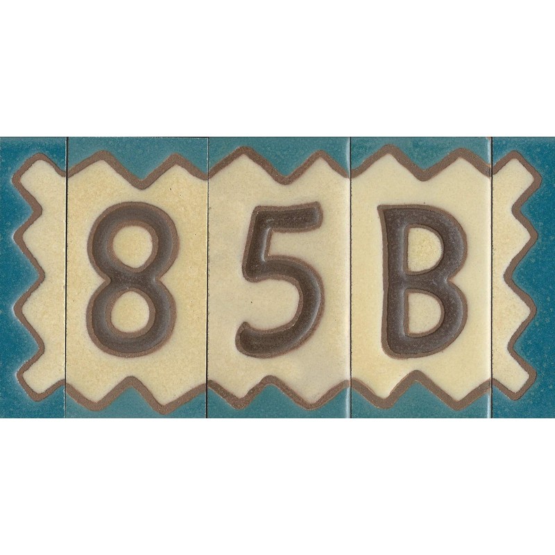 House Numbers Ceramic Numbers & Letters Rustic Design Tile Size