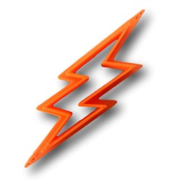 Lighting Bolt Cookie Cutter, Plastic, Mixed, 3"