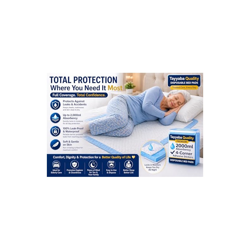 Disposable Incontinence Bed Pads 60x90cm, 30 Pack
