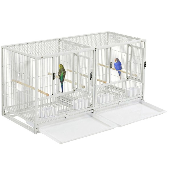 Combo Breeding Stacker Center Divided Breeder Bird Flight Double Rolling