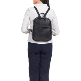 STILORD 'Klara' Refined Backpack Women's Leather Small Elegant Leather Backpack Handbag Vintage Daypack Handbag City Backpack Genuine Leather, black, Rucksack