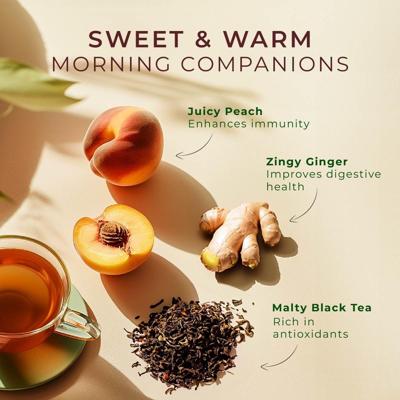 Gya Tea Co Ginger Peach Black Tea Pod (16 ct)