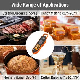 ThermoPro Digital Instant Read Meat Thermometer for Grilling Cooking Food Candy BBQ Smoker