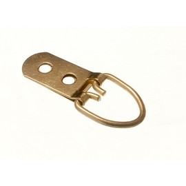 Picture Strap Frame Hanger with Ring 2-Hole Eb Nickel-Plated Brass H Duty (Pack of 10)