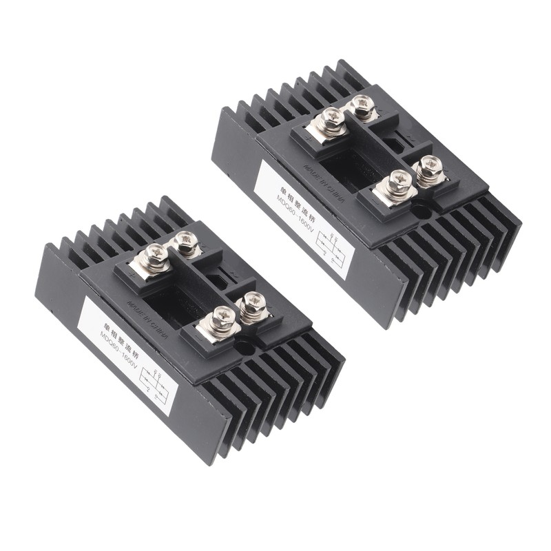 2 Pcs Bridge Rectifier MDQ60A 1600V Isolated Mounting Base Current