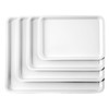 H&H Tray with Rim, Melamine, White, 30 x 20 x