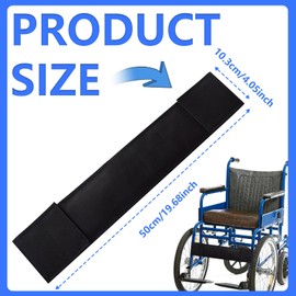 Adjustable Wheelchair Footrest Belt Set,Oxford Cloth Leg Straps for Seniors,Disabled,19.68,4.05 in Seat Width Universal Calf Support Straps, Black