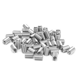 50pcs Wire Thread Insert Kit, 304 Stainless Steel NPT UNC 1/4in‑20 X 1-3D Screws Sleeve Assortment Helical Type Coiled for Automotive Repairs(2.5D)