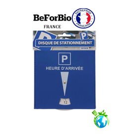 BEFORBIO ® - 1 parking disc made of high-quality faux leather, 15 x 15 cm, French company