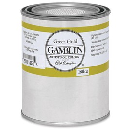 Gamblin Artist39;s Oil Color 16 oz Can - Green Gold