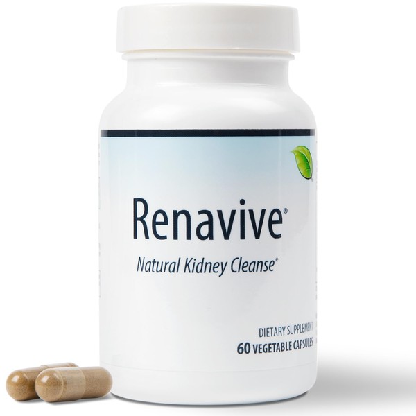 Renavive - Natural Kidney Cleanse | Eliminate & Protect Against Kidney Stones | Flush Impurities & Clear System | Support Kidney Health & Function | Chanca Piedra, Celery Seed & More | 60 Capsules