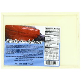 Alaska Smokehouse Smoked Salmon Fillet in Wood Gift Box, Assorted Designs, 4 Ounce