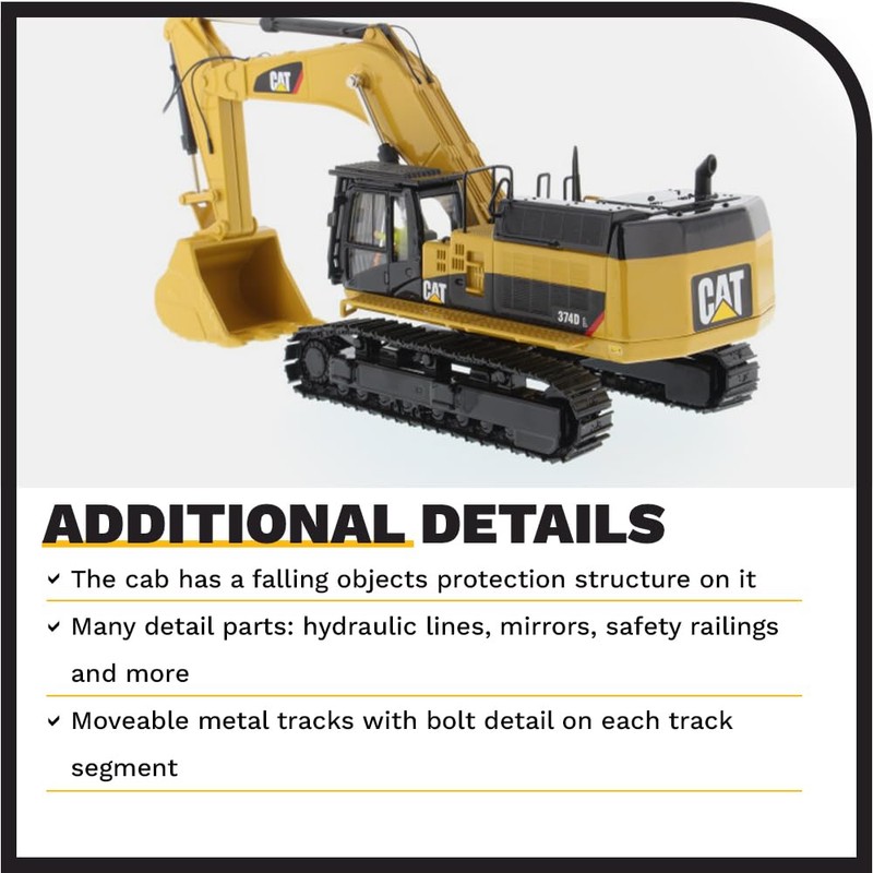 1:50 Caterpillar 374D L Hydraulic Excavator – High Line Series