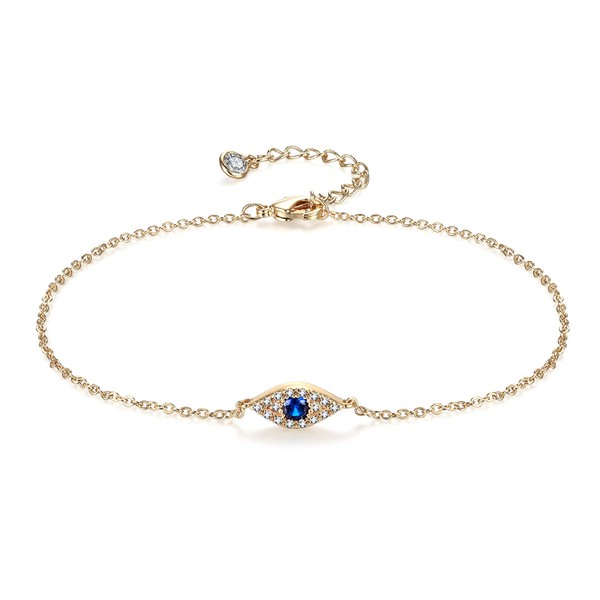Valloey Rover Chain Anklet Handmade 14K Gold Plated Dainty Boho