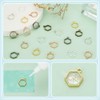 PH PandaHall Pack of 112 7 Colours Hexagon Bezel Pendants