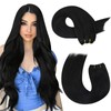 Moresoo Hair Wefts Real Hair for Sew-In Black Remy Human