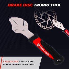 Optio Cycle Rotor Truing Tool – Disc Brake Alignment Tool for Precise Adjustments | Brake Pad Spreader | Disc Brake Caliper Alignment Tool | Brake Disc Lip Removal Tool for Bike and MTB Maintenance