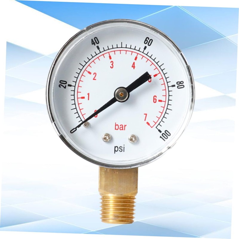 Mobestech 0-100psi 0-7bar Pressure Gauge Thread Mini Size for Air