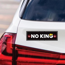 No Kings in America Magnet, Resist Hate Magnet, Anti-Trump, Resist Racism Car Decal, Resist Fascism - 10" x 3"