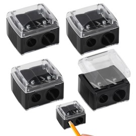 Aililong 4 Pieces Pencil Sharpener Set for Thick Pencils, Portable Cosmetic Pencil Sharpener, Makeup Sharpener, for Lip Liner and Eyeliner Pen, Eyebrow Pencil Sharpener