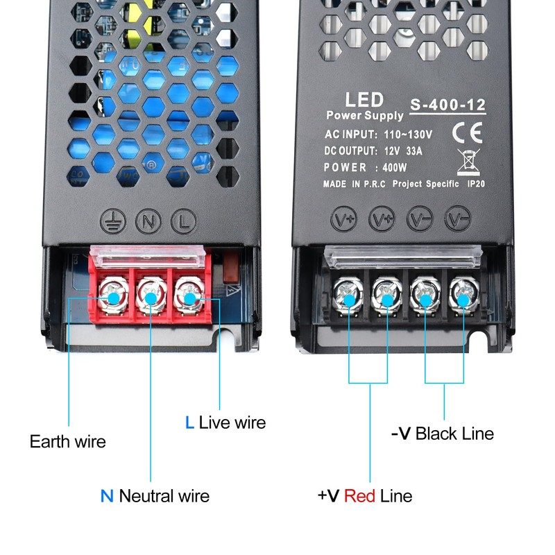 12V 33A 400W Universal Regulated Switching Power Supply, 100-250V AC
