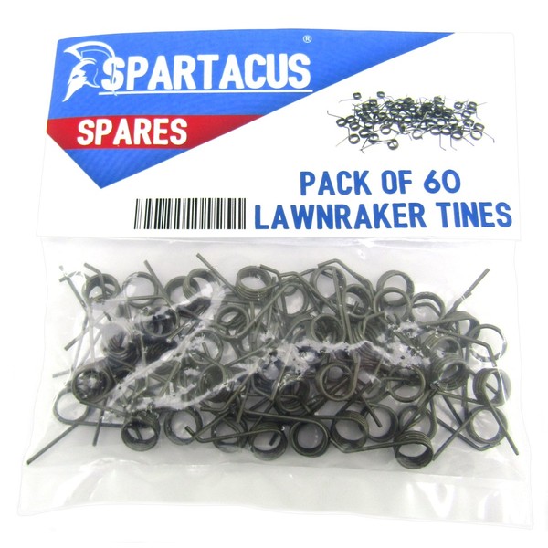 Spartacus 60 x Replacement Lawn Raker Scarifier Tines Tynes For Power Devil PDGELR400