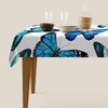 Butterfly Blue Tablecloth 52 x 70 Inch Rectangular Animals Exquisite