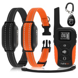 PaiPaitek Dog Vibration Collar with Controller for 2 Dogs No Shock, 9 Types of Beeps and Vibrations, 3300ft Range & Upgraded Waterproof Training Collar for Dogs 5-120lbs - No Prongs