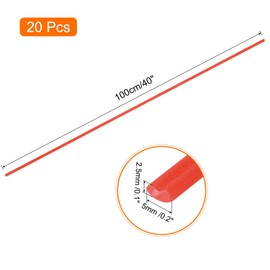 MECCANIXITY 20pcs 40 Inch Plastic Welding Rods PE Welding Strips Welder Rods for Plastic Welder, Car Bumper, Kayak Repair, White