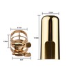 Double Screw Adjustment Saxophone Ligature Compact Sax Ligature with Mouthpiece
