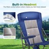 ALPHA CAMP Oversized Folding Camping Chairs High Backrest Heavy Duty