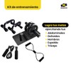 Kit Rodillo Abdominal Barras Push-up Cuerda Para saltar Ejercitador Mano