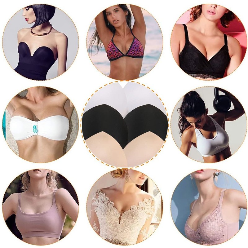 YATEICBC 2 Pairs Removable Bra Pads Bra Inserts Comfortable Women