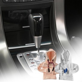 LUPATDY Car Gear Knob Cover, Creative Gear Knob Hoodie Gear Knob, Manual or Automatic Gear Lever, Dustproof Protection, Decorative Car Accessories, Funny Car Shifter Hoodie