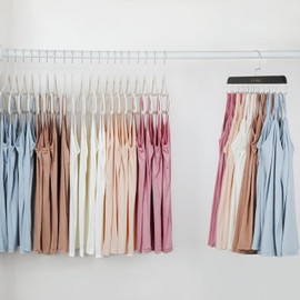 TOPIA HANGER Bra Hanger for Closet, Tank Top Hangers 20 Hooks Capacity Foldable Wood Space Saving Hangers Closet Organizer for Tank Top, Bra, Scarf, Belt, Tie etc - CT46B