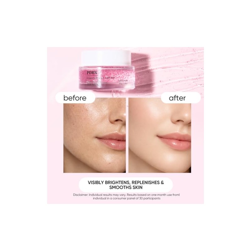 Pink PDRN Capsule Face Cream,Moisturizer Capsule Facial Cream 1.76 OZ
