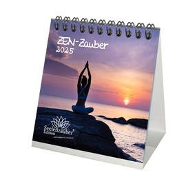Zen Magic Calendar for 2025 Format 10 cm x 10 cm Feng Shui Yoga Relaxation Meditation Yin Yang Seelenzauber