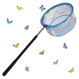 GETRICH Teleskop Kescher Kinder, 41-150CM Angelkescher Schmetterlingsnetz mit Teleskopstange, Kinder Fischernetz Fangnetz Kinderkescher für Outdoor Fische Insekten Angeln Strand Teich Garten Pool