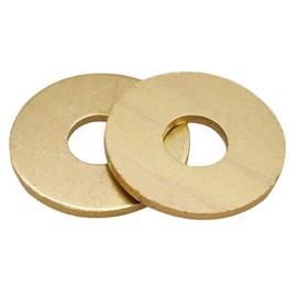 MACHSWON 10 PCS Flat Washers Brass Flat Gaskets M12 ID 24mm OD 2mm Thick Round Copper Rings Gasket Washer Metal Retainer Ring Screw Fastener Hardware Accessories