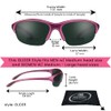 proSPORT Bifocal Reader Sunglass Pink Smoke +2.50 Safety Z87 Smaller