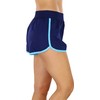 tobeinstyle de la mujer contraste cintura Athletic pantalones cortos, Azul