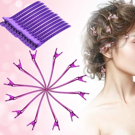 Clips Para Cabello, 12 Piezas Seccionamiento Pinza De Cabello Peinado Clip Pelo De Forma Boca De Pato Del Metal Del Barrette Clip Utilizado En Las PeluqueríAs Del Peluquero Del Peluquero Del SalóN