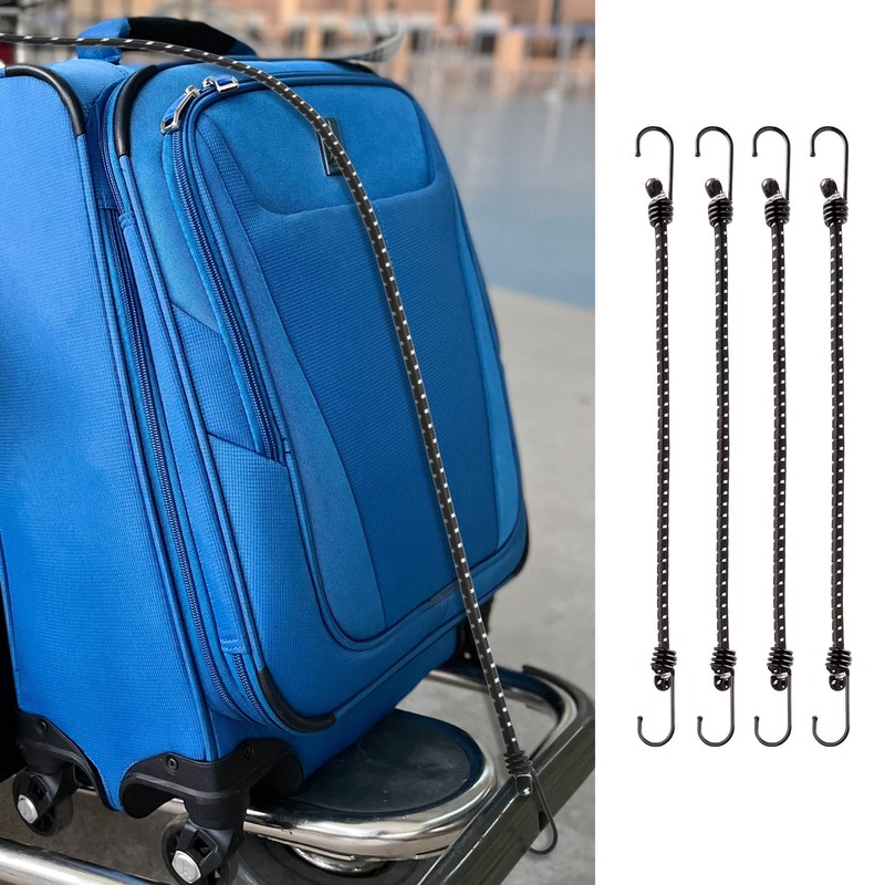 com-four® 10-piece set of rubber straps with reflective strips -