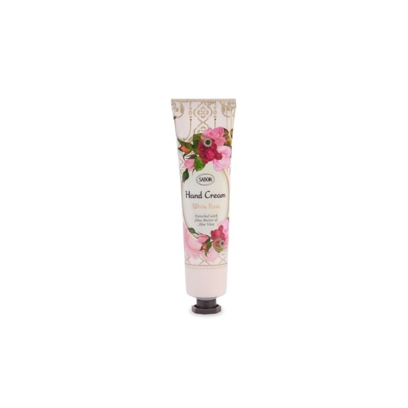 SABON Hand Cream, White, Rose, 1.0 fl oz (30 ml)