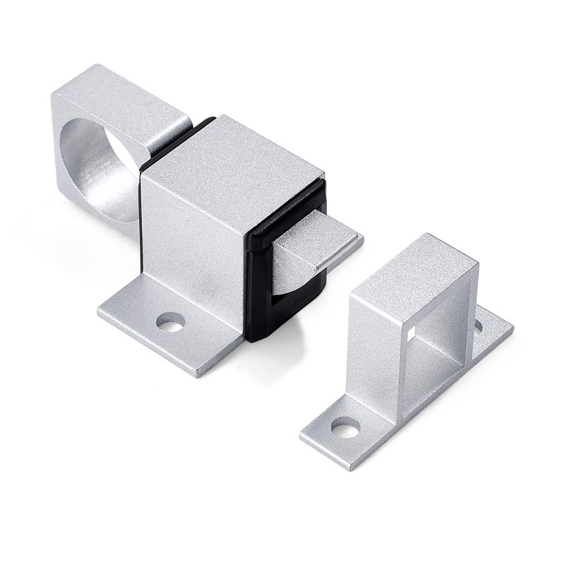 INIRET 2 Packs Self-Closing Gate Latches, Silver Spring Door Lock,
